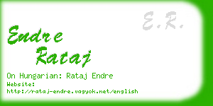 endre rataj business card